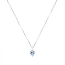 Collier femme coeur argent 925/1000 et spinelle bleue - plus-de-colliers-femmes - edora - 0