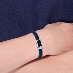 Bracelet homme lacoste silicone bleu - bracelets-homme - edora - 1
