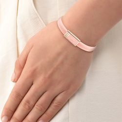 Bracelet or & argent, bracelet plaqué or, bracelet cuir & tissu (53) - bracelets-femme - edora - 2