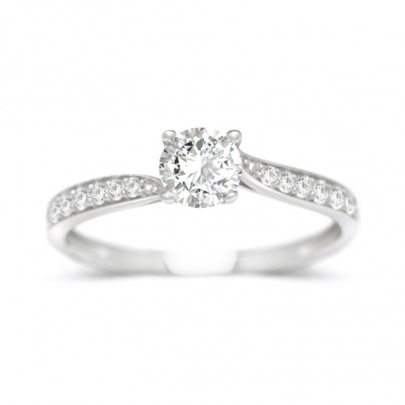Bagues femme: diamant, bague argent, or & chevaliere femme (9) - solitaires - edora