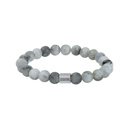Bracelet Homme SCOOTER Labradorite Grise Claire