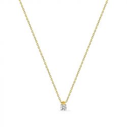 Collier femme edora or 375/1000 diamant - colliers-femme - edora - 0
