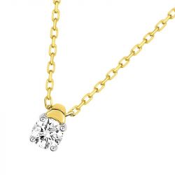 Collier femme edora or 375/1000 diamant - colliers-femme - edora - 1