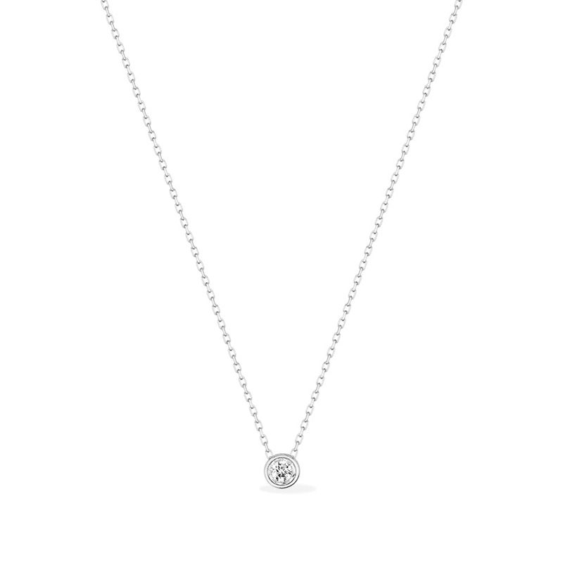Collier femme edora or 375/1000 blanc diamant - colliers-femme - edora