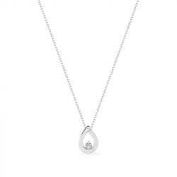 Collier femme edora or 375/1000 blanc diamant - colliers-femme - edora - 0