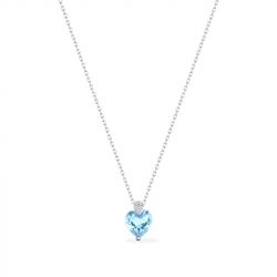 Collier femme edora or 375/1000 blanc topaze - colliers-femme - edora - 0