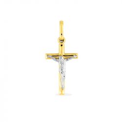 Pendentif croix edora or 375/1000 bicolore - pendentifs - edora - 0