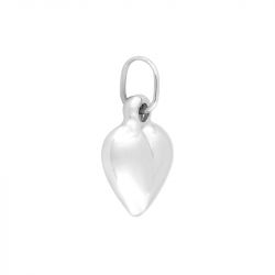 Pendentif femme coeur or 375/1000 blanc et oxyde - pendentifs - edora