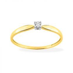 Bague femme edora or 375/1000 diamant - bagues-femmes - edora - 0
