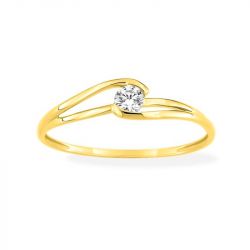 Bague femme edora or 375/1000 oxyde de zirconium - bagues-femmes - edora - 0