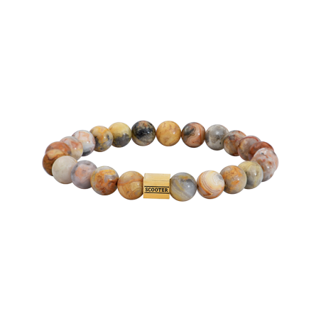 Bracelet Homme 17CM SCOOTER Jaspe Beige