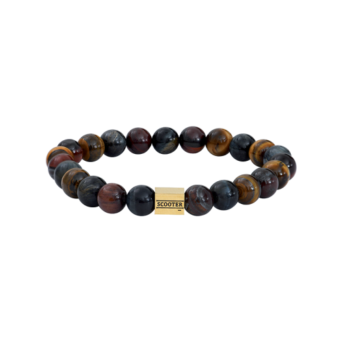 Bracelet Homme 19CM SCOOTER Oeil de Tigre Multicolore