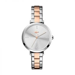 Montre femme lacoste geneva acier inoxydable argenté et doré rose - analogiques - edora - 0