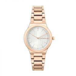 Montre femme lacoste chelsea acier inoxydable doré rose - analogiques - edora - 0