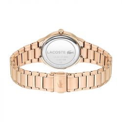 Montre femme lacoste chelsea acier inoxydable doré rose - analogiques - edora - 2