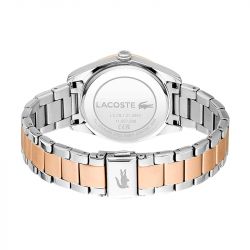 Montre femme lacoste capucine acier inoxydable argenté et doré rose - analogiques - edora - 2