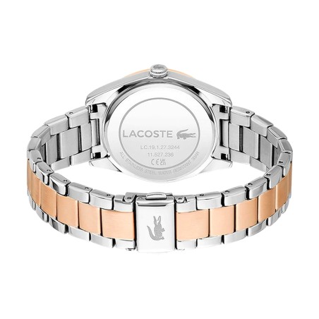 Montre femme lacoste capucine acier inoxydable argenté et doré rose – analogiques