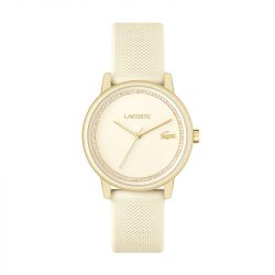 Montre femme lacoste 12.12 go silicone doré - analogiques - edora - 0