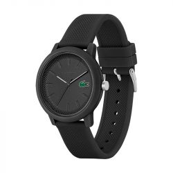 Montre homme lacoste 12.12 silicone noir - analogiques - edora - 1