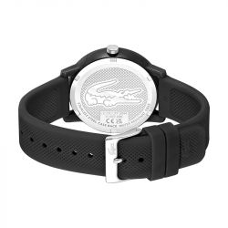 Montre homme lacoste 12.12 silicone noir - analogiques - edora - 2