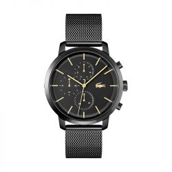 Montre homme chronographe lacoste replay acier noir  - chronographes - edora - 0