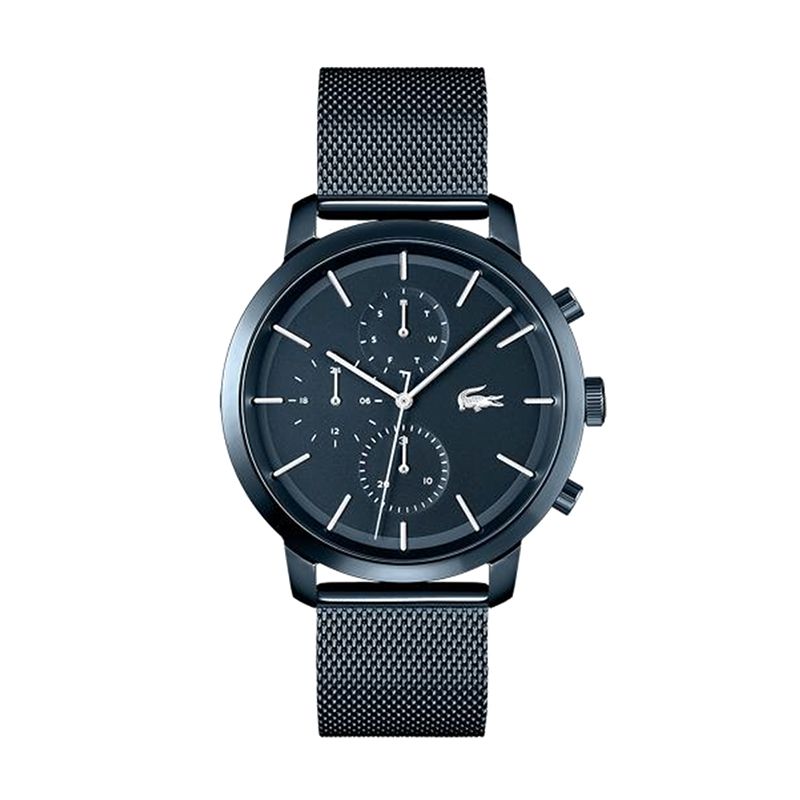 Montre homme chronographe lacoste replay acier bleu  - chronographes - edora