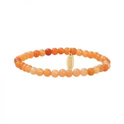 Bracelet Femme 16CM SCOOTER Acier Doré Cornaline