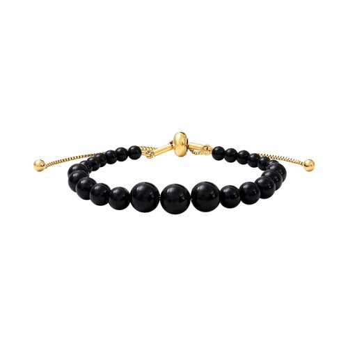 Bracelet Femme SCOOTER Acier Doré Onyx Noir