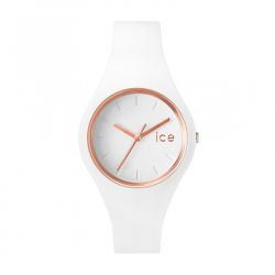 Montre femme ice watch ice glam silicone blanc - s - analogiques - edora - 1