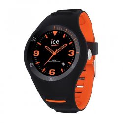 Montre homme ice watch p.leclercq silicone noir et orange - m - analogiques - edora - 0