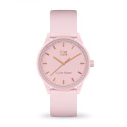 Montre femme solaire s ice watch solar power silicone rose - solaires - edora - 0