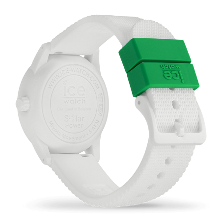 Montre solaire mixte s ice watch solar power nature silicone blanc – solaires