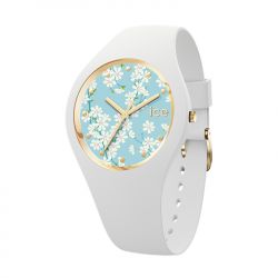 Montre femme m ice watch flower white sakura silicone blanc - analogiques - edora - 0