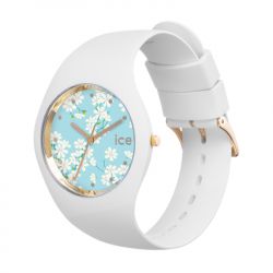 Montre femme m ice watch flower white sakura silicone blanc - analogiques - edora - 1