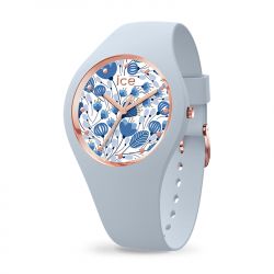 Montre femme s ice watch ice flower silicone bleu - analogiques - edora - 0
