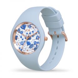 Montre femme s ice watch ice flower silicone bleu - analogiques - edora - 1