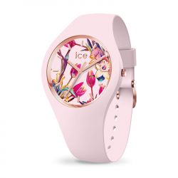 Montre femme s ice watch flower lady pink silicone rose - analogiques - edora - 0