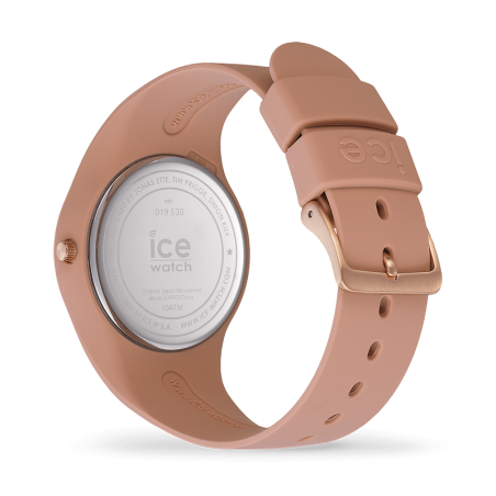 Montre femme m ice watch glam brushed silicone brun – analogiques