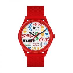 Montre mixte solaire m ice watch coca cola red silicone rouge - solaires - edora - 0