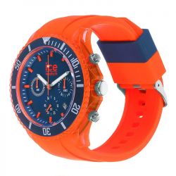 Montre chronographe homme xl ice watch chrono orange blue silicone orange - chronographes - edora - 1