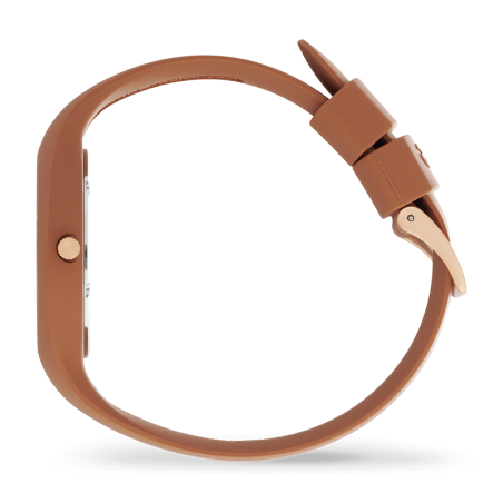 Montre femme m ice watch glam brushed silicone brun – analogiques