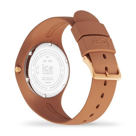 Montre femme m ice watch glam brushed silicone brun – analogiques