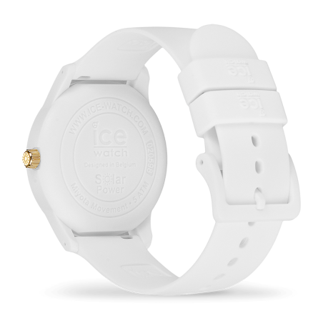 Montre femme solaire m ice watch solar power legend silicone blanc – solaires