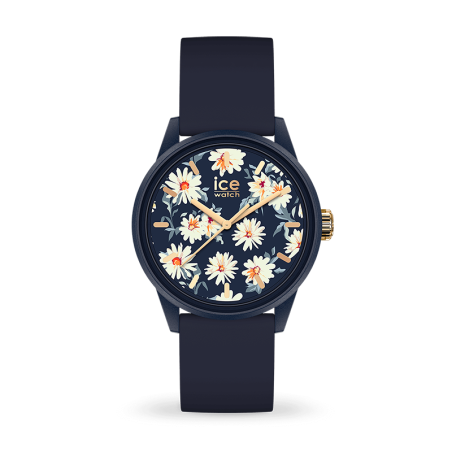 Montre femme solaire s ice watch solar power twilight daisy silicone bleu – solaires