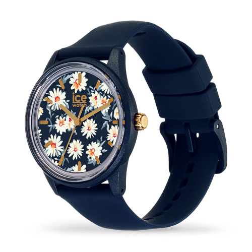 Montre Femme Solaire S ICE WATCH SOLAR POWER TWILIGHT DAISY Silicone Bleu