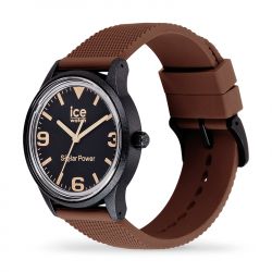 Montre homme solaire m ice watch solar power casual silicone brun - solaires - edora - 1
