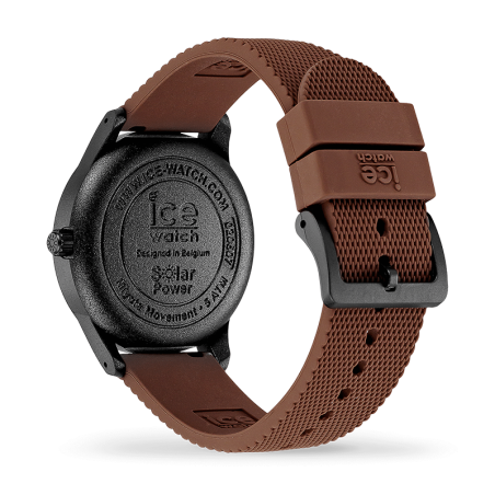 Montre homme solaire m ice watch solar power casual silicone brun – solaires