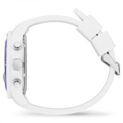 Montre chronographe homme l ice watch chrono white blue silicone blanc - chronographes - edora - 2