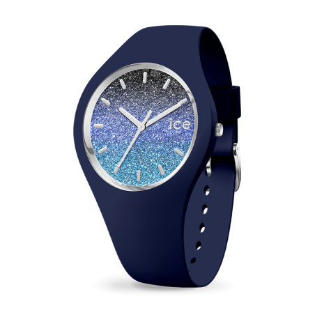 Montre femme m ice watch glitter silicone bleu – analogiques