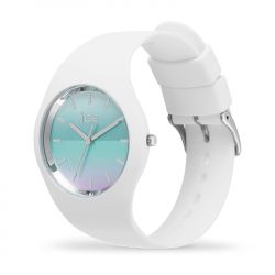 Montre femme m ice watch horizon turquoise silicone blanc - analogiques - edora - 1
